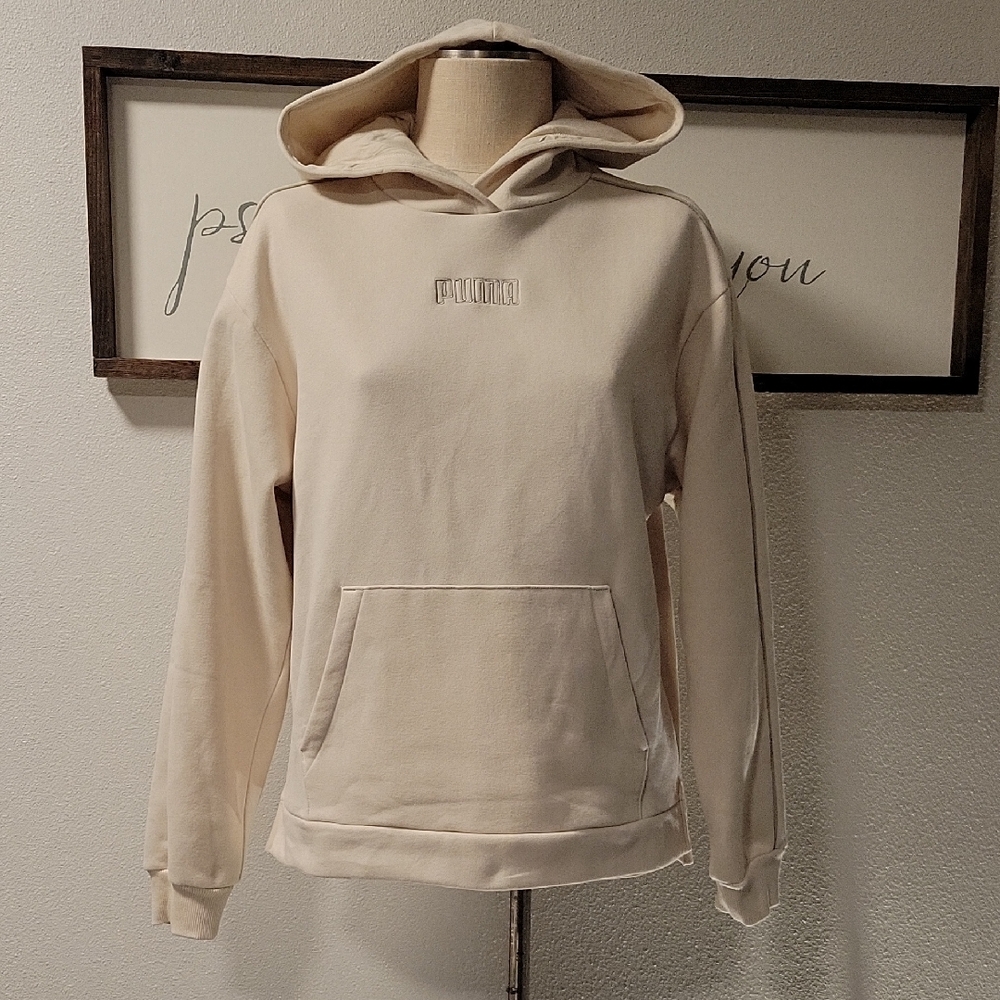 Puma Women's Cream Fleece Hoodie Sweater